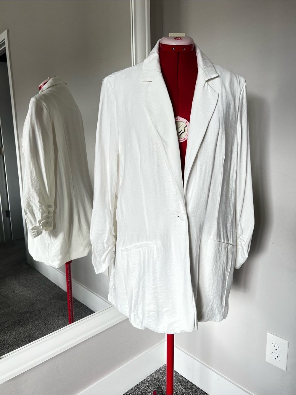 Simply Vera Vera Wang White Lightweight Women's Blazer